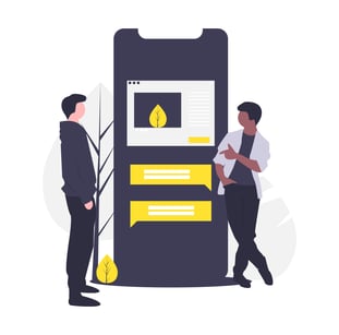 picture of two guys standing at a phone with communications on it