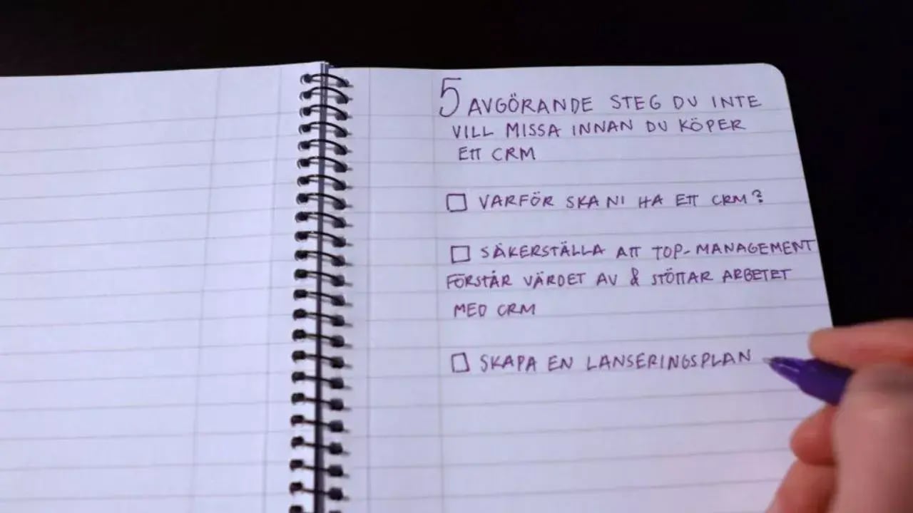 Checklist för crm system