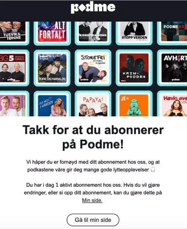 A screenshot of a webpage or an online advertisement from 'podme'.