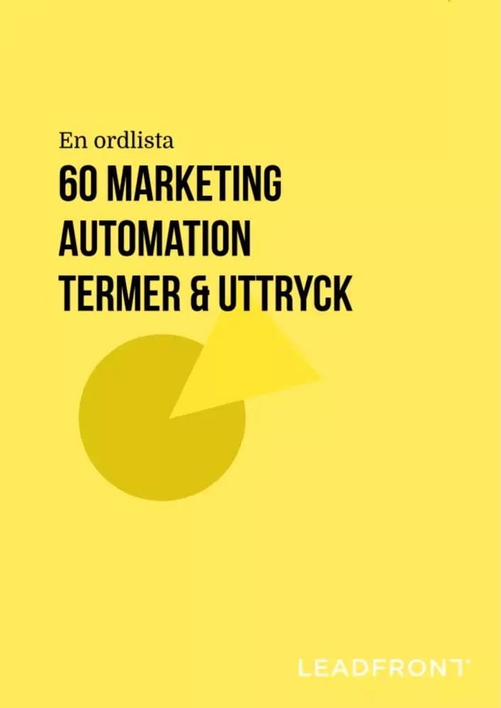 Whitepaper: Marketing automation ordlista - Leadfront AB